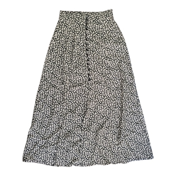 Express Dresses & Skirts - Vintage Express Button Up Floral Maxi Skirt Rayon 90s Compagnie Internationale S